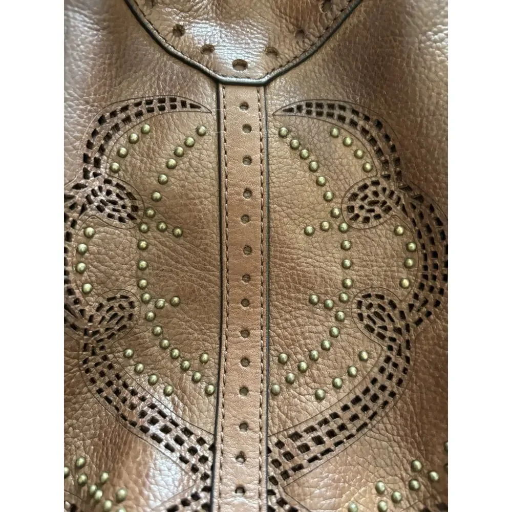 Cole Haan Sierra Brown Laser cut Leather Bag Handbag 17